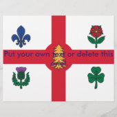 Flyer with Flag of Montreal, Canada チラシ (裏面)