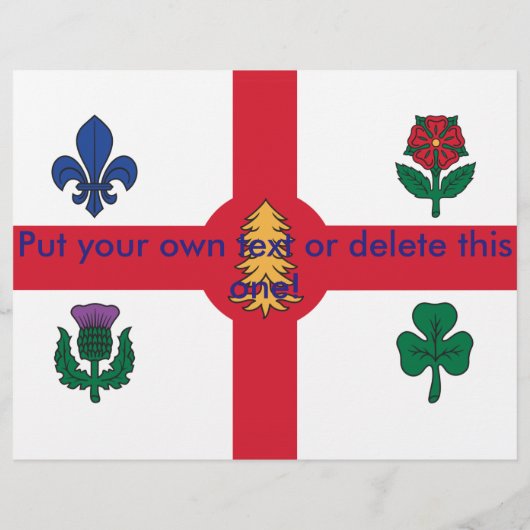 Flyer with Flag of Montreal, Canada チラシ (裏面)