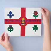 Flyer with Flag of Montreal, Canada チラシ (手)