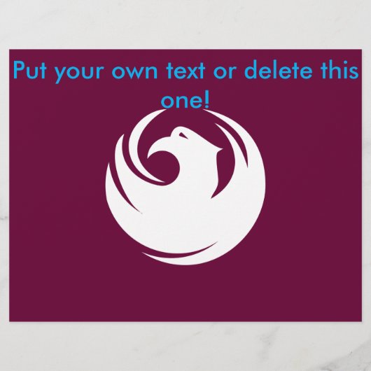 Flyer with Flag of Phoenix, Arizona チラシ (裏面)