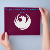 Flyer with Flag of Phoenix, Arizona チラシ (手)