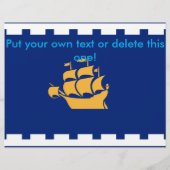 Flyer with Flag of Quebec City, Canada チラシ (裏面)