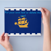 Flyer with Flag of Quebec City, Canada チラシ (手)