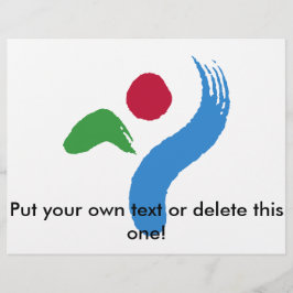 Flyer with Flag of Seoul, South Korea チラシ