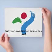 Flyer with Flag of Seoul, South Korea チラシ (手)