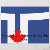 Flyer with Flag of Toronto, Canada チラシ (正面)