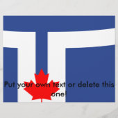 Flyer with Flag of Toronto, Canada チラシ (裏面)