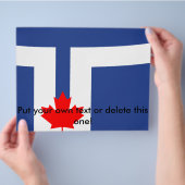 Flyer with Flag of Toronto, Canada チラシ (手)