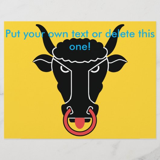 Flyer with Flag of Uri canton, Switzerland チラシ (正面)