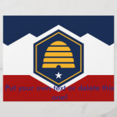 Flyer with Flag of Utah, USA チラシ (正面)