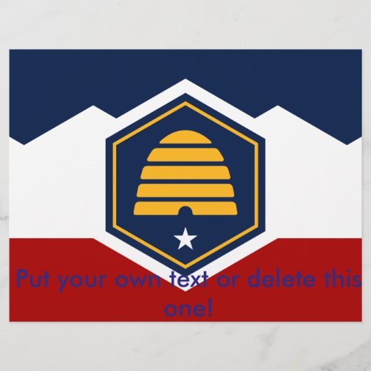 Flyer with Flag of Utah, USA チラシ (正面)
