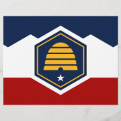 Flyer with Flag of Utah, USA チラシ (裏面)