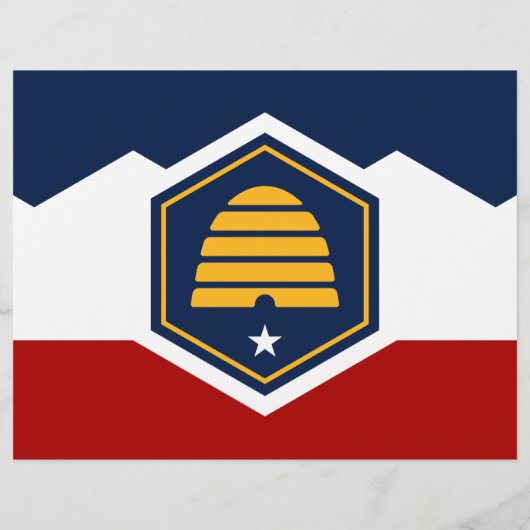Flyer with Flag of Utah, USA チラシ (裏面)