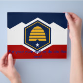 Flyer with Flag of Utah, USA チラシ (手)