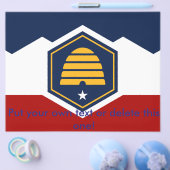 Flyer with Flag of Utah, USA チラシ (シングル)