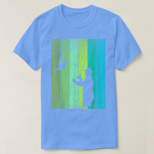 FlyFisher Retro Flying Angler Angel Trout  Tシャツ (デザイン正面)