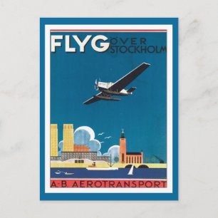 FLYGストックホルムスウェーデン ポストカード