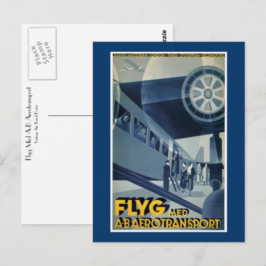 Flyg Med A-B空輸 ポストカード (正面/裏面)
