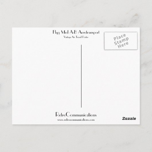 Flyg Med A-B空輸 ポストカード (裏面)