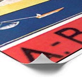 FlyG Over Stockholmヴィンテージ旅行ポスター ポスター (角)