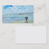 Flying a kite at the beach Painting Business Cards 名刺 (正面/裏面)