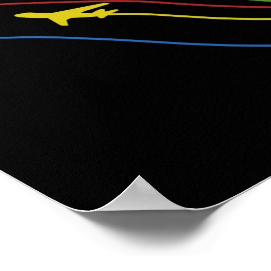 Flying Airplanes Funny Aviation Aircraft Pilot ポスター (角)