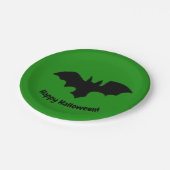 Flying Bat on Green ペーパープレート (アングル)