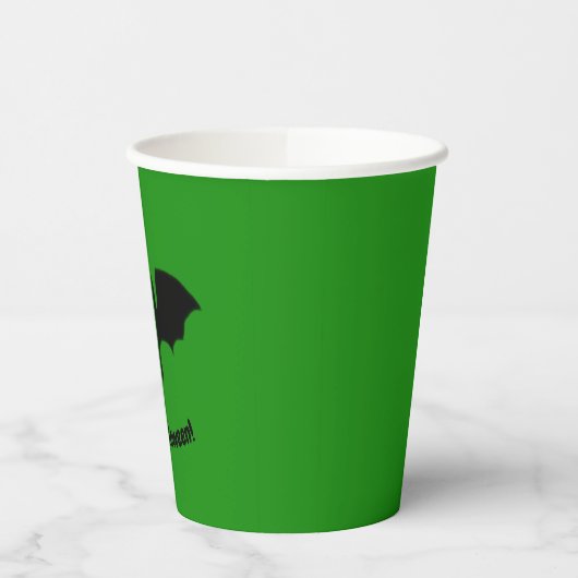 Flying Bat on Green 紙コップ (左)