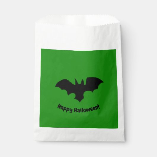 Flying Bat on green favor bag フェイバーバッグ (正面)
