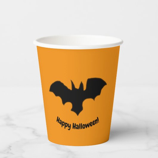Flying Bat on Orange 紙コップ (正面)