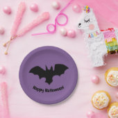 Flying Bat on Purple ペーパープレート (パーティー)