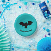 Flying Bat on Teal ペーパーボウル (パーティー)