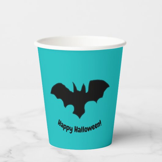 Flying Bat on Teal 紙コップ (正面)