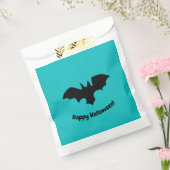 Flying Bat on teal favor bag フェイバーバッグ (封をした状態)