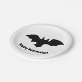 Flying Bat on White ペーパープレート (アングル)