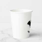 Flying Bat on White  紙コップ (右)