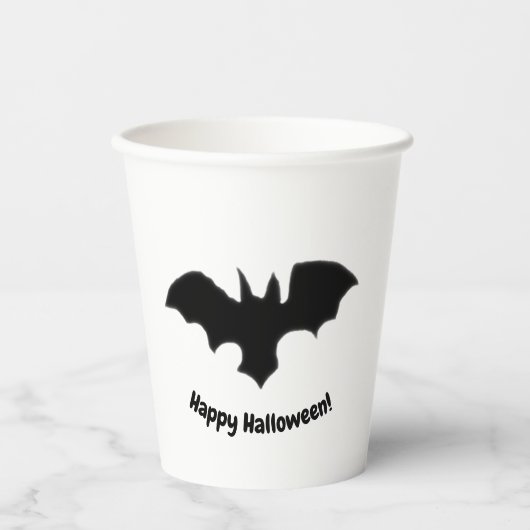 Flying Bat on White  紙コップ (正面)