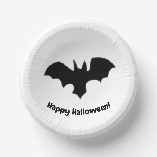 Flying Bat on white Paper Bowls ペーパーボウル (正面)