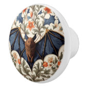 Flying Bat William Morris Inspired Floral セラミックノブ (右)