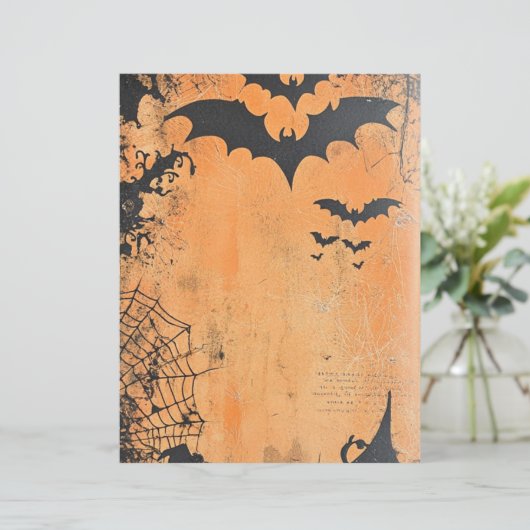 Flying Bats Halloween Scrapbook Paper (スタンド正面)