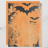 Flying Bats Halloween Scrapbook Paper (正面/裏面)