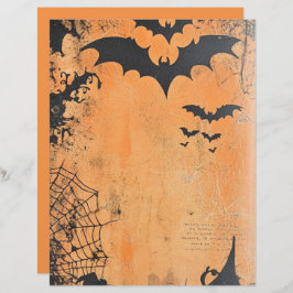 Flying Bats Halloween Scrapbook Paper