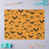 Flying Bats on Orange Tissue Paper 薄葉紙 (クラフト)