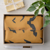 Flying Bats on Orange Tissue Paper 薄葉紙 (ギフト)