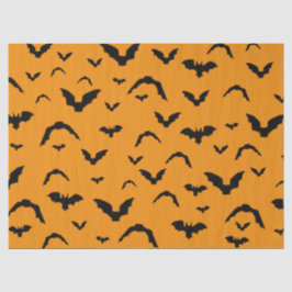Flying Bats on Orange Tissue Paper 薄葉紙