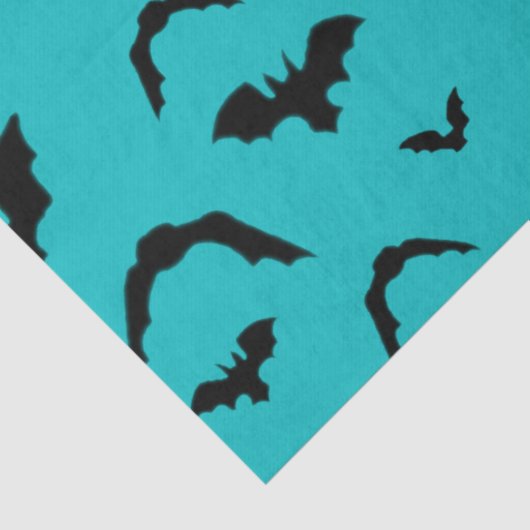 Flying Bats on Teal Tissue Paper 薄葉紙 (詳細)