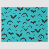Flying Bats on Teal Tissue Paper 薄葉紙 (正面)