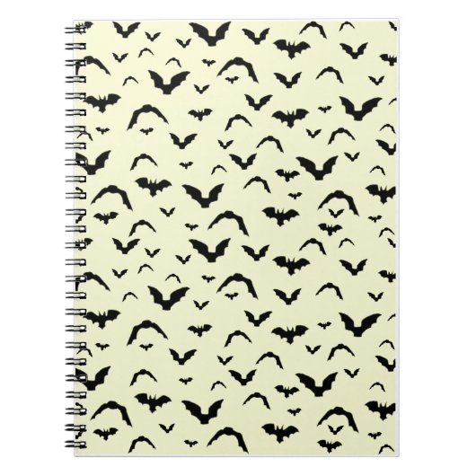 Flying Bats on Yellow ノートブック (正面)