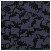 Flying Bats Vintage Japanese Stencil Pattern ファブリック (クローズアップ)