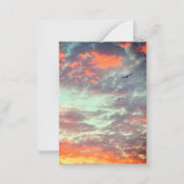 Flying Bird in Clouds Photo ノートカード (正面)